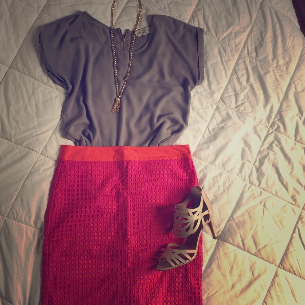 Super fun bright pencil skirt